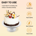 12 Inch Iron Round Cake Stand Plate Pedestal Dessert Holder-White. 