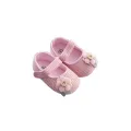 Big Flower Baby Girls Flat Shoes Sunflower Knitted Cotton Girl Princess Prewalker Shoes Footwear Soft Bottom Non-Slip First Walking Shoes. 