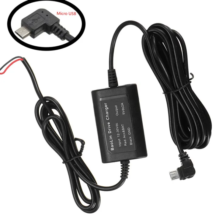 3m%2012V%20To%205V%20Driving%20Recorder%20Power%20Supply%20Step-Down%20Cable%20DC%205V%202A%20Mini/Micro%20USB%20Port%20Wire%20Car%20Charger%20Camera%20Recorder%20Kit%20-%20Image%205