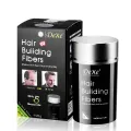 Dexe Black Colored Hair Building Fibers - Thickening Fiber for Women and Men - Hair Loss Concealer Powder for Thicker. 
