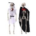 40cm Anatomy Movable Simulation Human Skeleton Halloween Skull Bones Bride and Groom Haunted House Horror Props Home Decoration. 