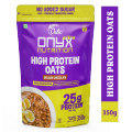 Onyx Nutrition High Protein Oats –Belgian Chocolate | 25g protein per 100g | Added Probiotics | No Added Sugar | Ideal for Fitness, Weight Management & Healthy Breakfast. 