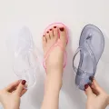 Crystal Flip Flops Women Flat Outdoor Slippers Female Solid Color Home Jelly Color Beach Flip Flops Southeast Asia. 