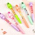 5 In 1 Cute Seal Ballpoint Pen Children Toys Multifunction Bubble Ballpoint Pen Gift For Boys Girls Roller Stamp Pen With Light Stylus Pen Organizer Sign Pen Color Pen. 