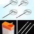 50 Pcs Plastic Toothpicks 2 Way Tooth Picks Interdental Brush Cleaners Portable Box Random Color. 