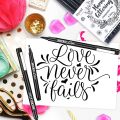 【Parchment & Lace】8Pcs Micron Line Calligraphy Pens Neelde Drawing Hand Lettering Pen Waterproof Pigment Sketch Art Markers Pen Design Supplie. 