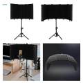 Studio Microphone Isolation Shield Sound Windshield Mic Sound Absorbing Foam Acoustic Sound Shield for Broadcasting Condenser Mic Podcasts - 3 Panels. 