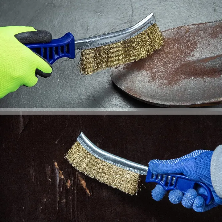 SALI%20Wire%20Brush%20for%20Cleaning%20Rust%20Removal%20Heavy%20Duty%20Brass%20Brush%20Tool%2011"%20Long%20Handle%20with%20Plastic%20Handle,%20for%20Automotive,%20Grill,%20Paint,%20Welding%20Slag%20&%20Household%20More%20and%20Thicker%20Bristles%20-%20Image%202