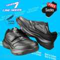[ READY STOCKS] LINE7 Original 1109 School Black Shoe Junior / Kids School Shoe PVC Kasut Hitam Sekolah 学生黑鞋校鞋. 