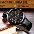 Premium Quality Lige Watch Luxury Leather Band Strap Quartz Analog Wrist Watches For Men Gents Boys Gift - White Black Brown Blue 137052673 High-Five LK. 