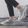 2023Summer New Low-Top Canvas Shoes Men's Korean-Style Change National Fashion All-Matching Fashion Shoes Fashion Cloth ShoesinsBoard Shoes. 