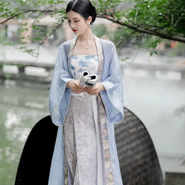 Song-Made%20Changgan%20Outer%20Beizi%20Long-Spinning%20Skirt%20Tube%20Top%20Suit%20Daily%20Hanfu%20Women's%20National%20Style%20Fairy%20Ancient%20Style%20Improved%20Jacket%20and%20Dress%20-%20Image%203