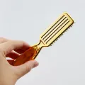Six Colors Small Beard Styling Brush Logo Professional Shave Beard Brush Barber Vintage Oil Head Shape Carving Cleaning Brush. 