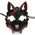 Pattern Horror Novelty Skeleton Feature Wolf Theme Skull Dragon Design Half-face Halloween Props for Costume Parties. 