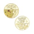 pokemon cards golden New Pokémon Commemorative Medal Pikachu Commemorative Coin Metal Handicraft Gold Commemorative Coin Gift Box Pokemon Toys giftParty Games Crafts. 