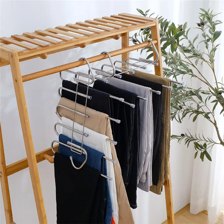 Multi-Functional%20Pants%20Hanger%205%20in%201%20Pants%20Hanger%20for%20Clothes%20Rack%20Adjustable%20Closet%20Organizer%20Folding%20Trousers%20Rack%20-%20Image%202