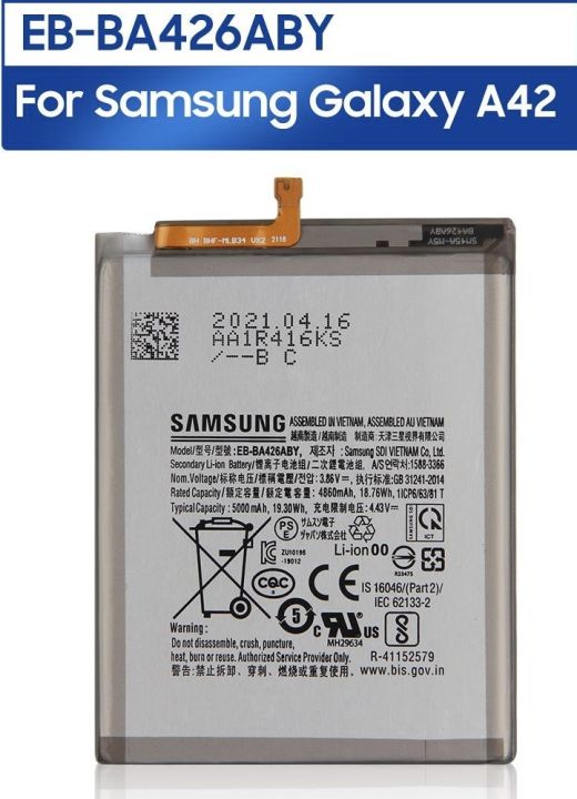 Samsung A32 5G Battery Samsung A42 5G Battery Samsung A72 Battery Samsung EB-BA426ABY Battery