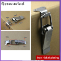 【ALLGOOD】1x Stainless Steel Spring Loaded Draw Toggle Latch Clamp Clip Silver Hasp Latch Catch Clasp 90 Degrees Duck-mouth Buckle Hook Lock. 