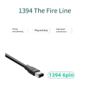 1.8m Firewire Cable Black IEEE 1394 Firewire 400 to Firewire 400 Cable 6Pin Male to 6Pin Male Cable Easy Install. 