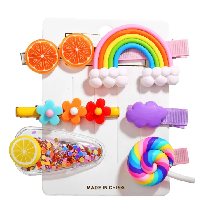 6Pcs/Set%20Fashion%20Simple%20Rainbow%20Fruit%20Hairpin%20Set%20Girl%20Hair%20Clip%20Headdress%20Hair%20Accessories%20-%20Image%204