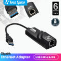 USB 3.0 Ethernet Adapter 10/100/1000 Mbps USB to RJ45 Lan Network Card. 