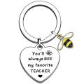 Thank You Keyring Keychain Gift For Teacher Colleague Nursery Teaching Assistant. 