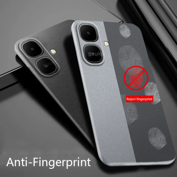(Free%20Tempered%20Glass)Biruiqu%20For%20Infinix%20Smart%2010%20Shockproof%20Anti%20Slip%20Soft%20TPU%20Sandstone%20Matte%20Back%20Case%20Cover%20-%20Image%208