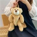 Lovely Cartoon Brown Bear Backpack Children Cute Plush toy Kawaii School Bag Kindergarten Girls Boys Birthday Festival Gift. 