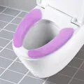 【WEJA】1Pair Portable Reusable Warm Plush Toilet Seat Filling Washable Bathroom Mat Seat Cover Health Sticky Pad Household Supplies. 