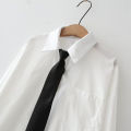 GIDYQ Women White Jk Shirts Long Sleeve Fall Student Shirts Casual Button Up Japan Black Tie Preppy Style Girls Tops New. 