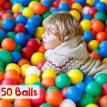 Wembley Pool Ball 50 Pcs 6 cm Colorful Small Plastic Balls Safe Soft Ball for Baby Playing Items Indoor Easy to Grasp | BPA-Free, Non-Toxic Ball - ISI Safety Certified   SAM. 