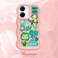 TA for VIVO Y27 4G Back Cover Macaron Wave Soft Silicone Mobile Phone Cover Full Screen Green Plant Garden Pattern Case. 
