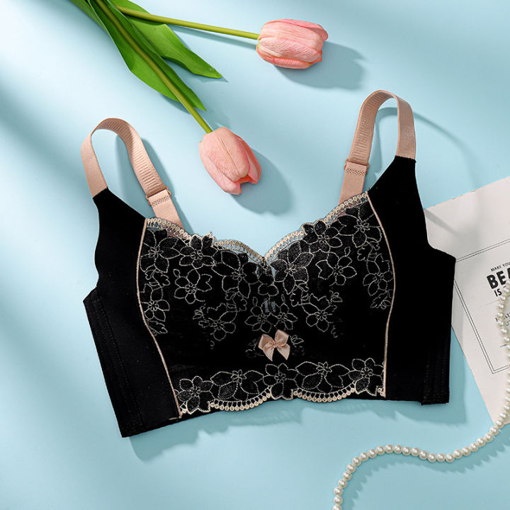 TZ%20Big%20Red%20Underwear%20Women's%20Unrimmed%20Adjustable%20Front%20Buckle%20Lace%20Tucked-up%20Breast%20Push-up%20Bra%20Set%20-%20Image%209