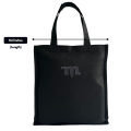 Heavy Duty Brown Eco Friendly Large Canvas Tote Bag with Zipper (Black) - 14.5 inches (L) * 3 inches (W) * 16 inches (H) - Holds up to 15kg). 