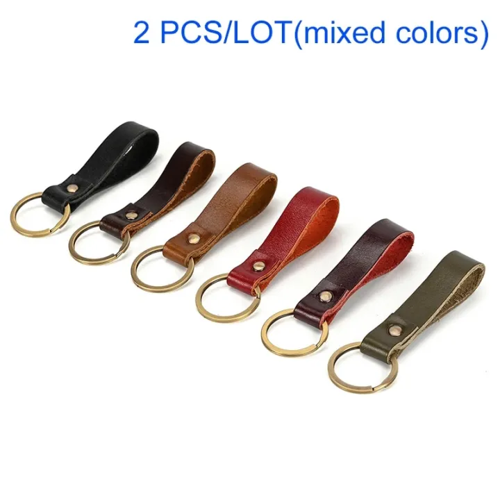 Vintage Crazy Horse Genuine Leather Keychain Men Women Key Holder Cow Split Car Key Bag Wallet Housekeeper Keyring Case wallets