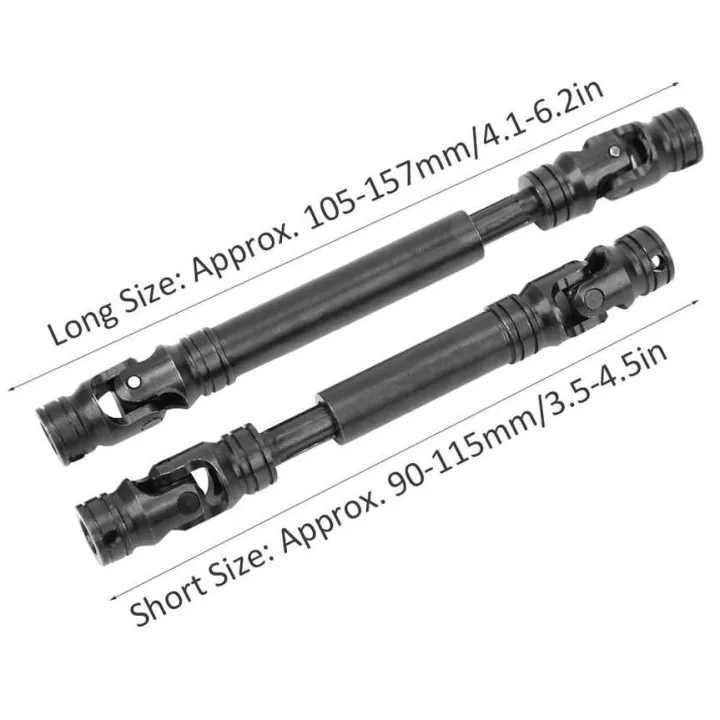 2Pc Steel Multiple Spline Drive Shaft for TRAXXAS TRX4 Land Rover Defender RC Car