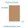 A4 A3 Chipboard Sheets Brown Kraft Cardboard for Scrapbooking Picture Frame Backing (1MM 2MM Thick) Paper Board. 