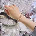 Enacolor Delicate Crystal Bow Pearl Bracelets Girls Fashion Bangle Jewelry Accessories Gifts Korean Ins. 