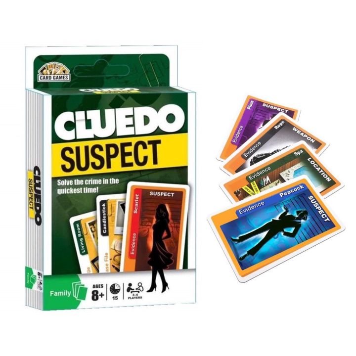 Cluedo Suspect Card Game - Solve The Crime - Family Card Game