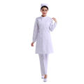 Nurses' Uniform Women's White Gown Doctor's Overall Long Sleeve Winter Summer Beauty Salon Workwear Short Sleeve Thin Long Sleeve Thick. 