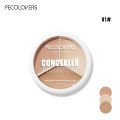 3 Colors Concealer Palette Eyeshadow Base Palette Matte Contour Concealer With Brush Covering For Dark Circles Concealer Cream. 