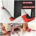 Moveing lifter  Furniture Roller Move Tools Heavy Duty Transport Lifter Kit Mobile Tool Set Lifter Shifter Furniture Lifter Slider Heavy Wheel Pads for Easy and Safe Moving Moving Tool Set Furniture Caster Furniture Lifter and Rollers Set.. 