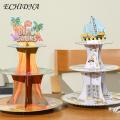 ECHIDNA Disposable Cake Stand Serving Tray 3-Tier Disposable Birthday Cake Stand. 