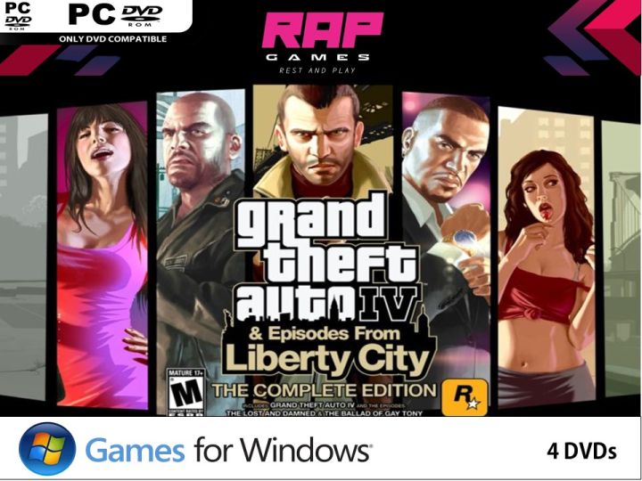 Grand Theft Auto IV Definitive Edition, GTA IV Definitive Episodes from Liberty city PC DVD