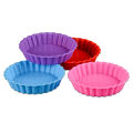 Silicone Tart Molds Mini Quiche Molds Non-Stick Round Fluted Flan Pan With Loose Bases Cake Mold Cake Tools. 