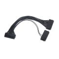 Power supply splitter, Dual PSU Cable Adapter 24, 20+4 Pin ATX Motherboard Extension for Mining 12 Inch (30CM). 