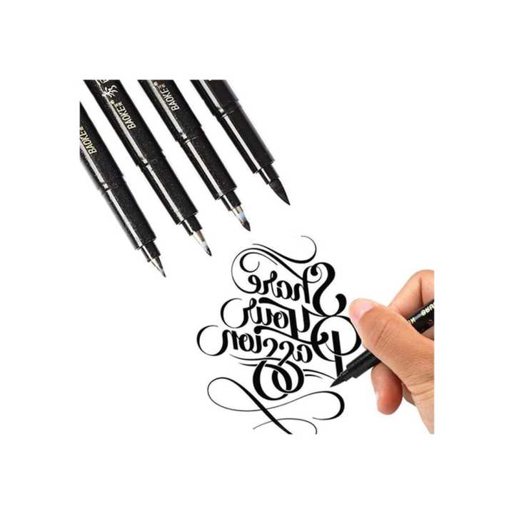 RHS Online 4PCS Calligraphy Pen Set Black Calligraphy Ink Pen Art