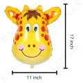 Jungle Animals Foil Balloons, Jungle Birthday Party, Various Sizes, Reusable and Self Sealing. 