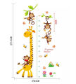 Buy More One Giraffe with Monkeys Height Measuring growing kids measurement chart cartoon animals tree bridge baby children bedroom room wall decoration wall stickers removable kids nursery decal sticker. 