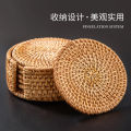 Mitts Cozies Handmade rattan woven insulating mats, home placemats, plates, bowls, casserole mats, coasters, tea coasters, pot mats, anti-scald table mats. 